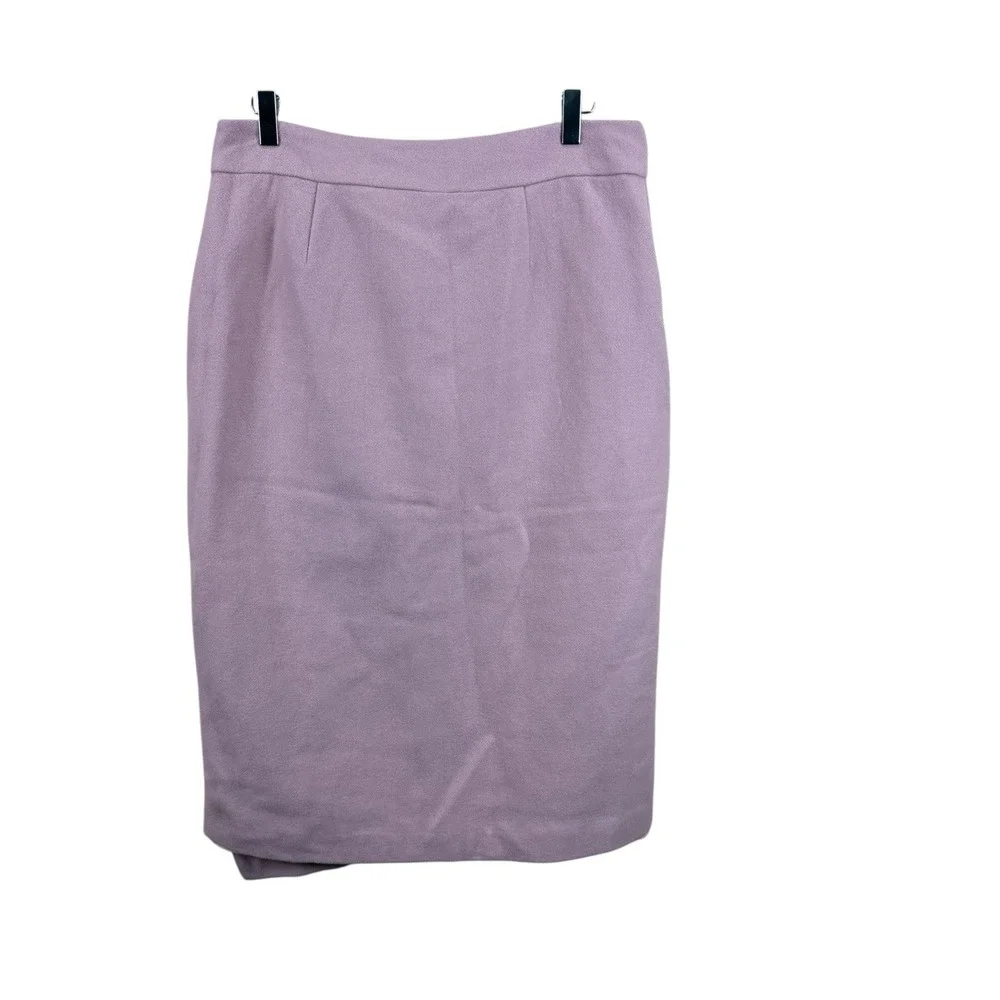 Boden Womens UK14 US10 Dusty‎ Pink Wool-Blend Lined Wrap Midi Skirt EUC